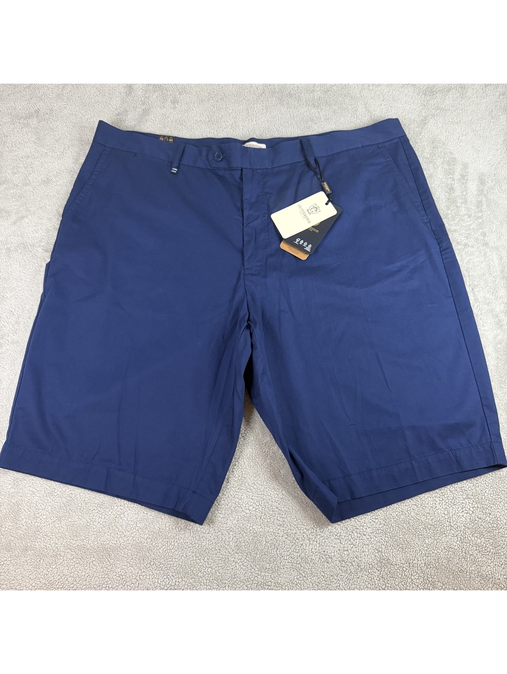 NWT Gutteridge Dal 1878 Navy Slim Fit Bermuda Shorts Men’s US 44 IT 58 Cotton